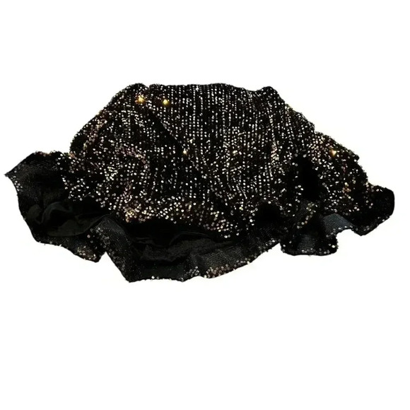 Brand New Miss Ord one shoulder cut out black and Gold sequin Dress Size M - Picture 13 of 16